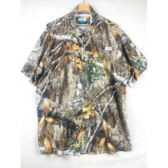 Magellan Outdoor Realtree Edge Fish Gear Camo Short Sleeve Shirt 3XL Relaxed Fit - Picture 1 of 10